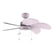 Cecotec EnergySilence Aero 3600 Vision Ceiling Fan in elegant purple design with light