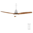 Cecotec Ceiling Fan with Light in White and Blackwood finish, showcasing modern design and remote control features