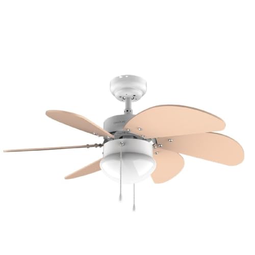 Cecotec EnergySilence 3600 Vision Ceiling Fan in orange with 6 wings and lamp