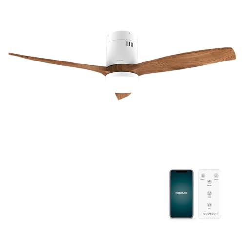 Cecotec EnergySilence Aero 5600 Ceiling Fan in Aqua White and Dark Wood finish