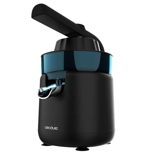 Cecotec EssentialVita Hyden Electric Citrus Juicer with detachable cones and black design
