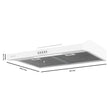 Cecotec 60 cm Wide Bolero Flux CM 602200 White Extractor Hood - High Suction Power