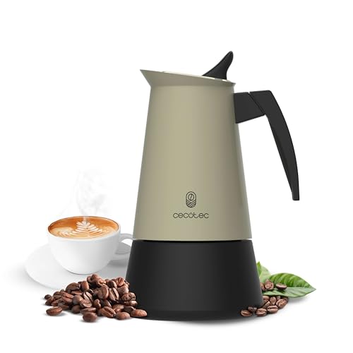 Cecotec Piccolina 200 Italian Coffee Machine in green with elegant stainless steel design