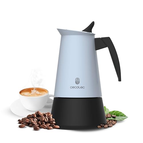 Cecotec Piccolina 400 Italian Coffee Machine in blue with stainless steel design