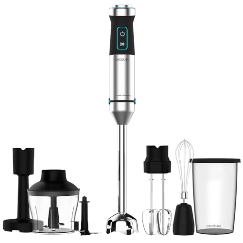 Cecotec Power TitanBlack 1500 XL Hand Blender with black titanium coating and splash guard