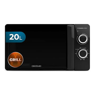 Cecotec Proclean 3130 Flatbed Microwave with Grill in black with FullCrystal design