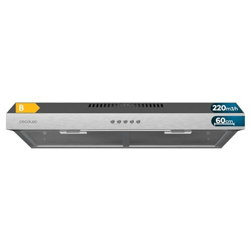 Cecotec 60 cm Bolero Flux CM 602200 Stainless Steel Vent Hood with minimalist design
