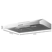 Cecotec 60 cm Wide Bolero Flux CM 602200 Stainless Steel Hood - High Suction Power