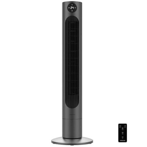 Cecotec EnergySilence 800 Skyline Smart Pedestal Fan in white with remote control and LED display