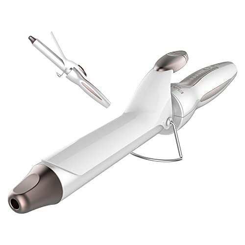 Cecotec Bamba SurfCare Curly Hair Curling Tongs in white with adjustable temperature settings