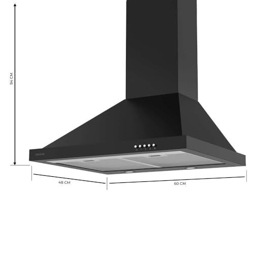 Cecotec Bolero Flux PM 604300 60cm Pyramid Cooker Hood - Powerful Suction