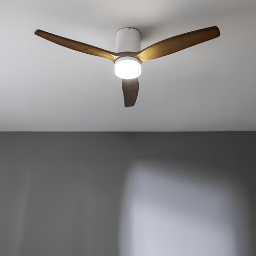 Cecotec Ceiling Fan With EnergySilence Aero 5600 Aqua WhiteDarkWood - 40W, 6 Speed, LED