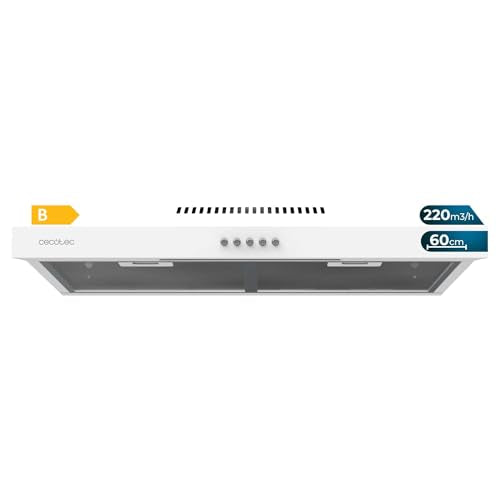 Cecotec 60 cm Wide Bolero Flux CM 602200 White Extractor Hood with minimalist design