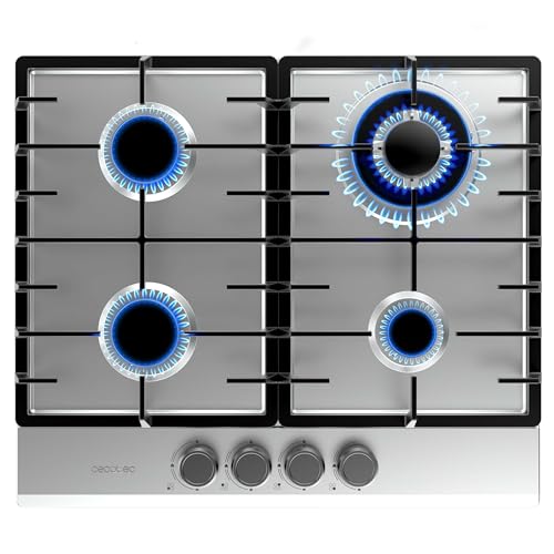 Cecotec Bolero Squad G 4200F stainless steel hob with 4 burners and cast iron grills