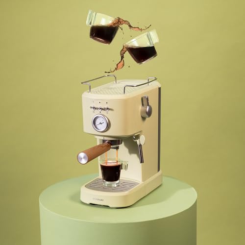 Cecotec Espresso Machine Compact Power 20 Retro Green - 1100W Fast Heating