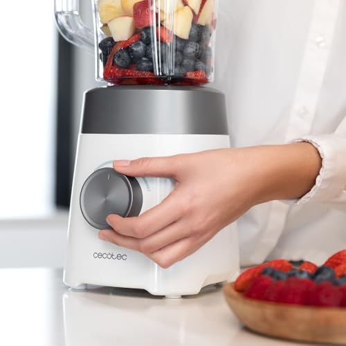 Cecotec Power Black Titanium 1300Max W. Electric Tabletop Mixer - Perfect for Smoothies