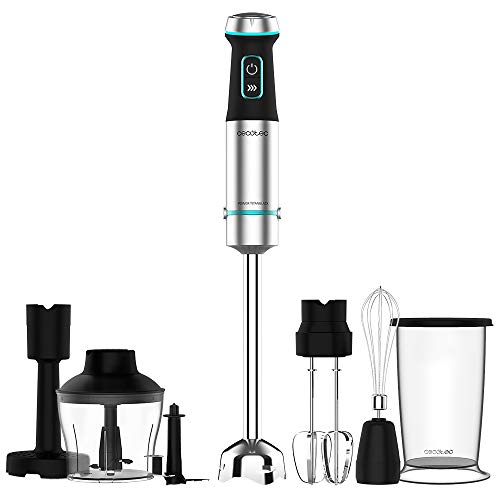 Cecotec Hand Blender Power TitanBlack 1200 XL with black titanium coating and ergonomic design