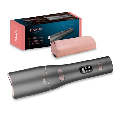 Cecotec Bamba SurfCare 750 Wireless Hair Curler in grey with LCD display