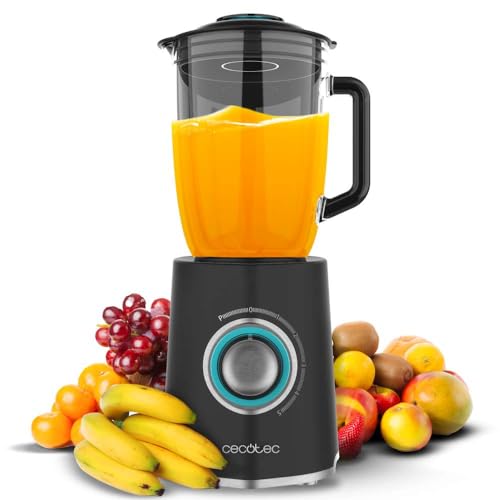 Cecotec Glass Blender Power Black Titanium 2000MAX with stainless steel finish and 1.5L capacity