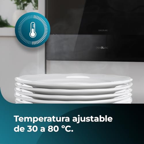 Cecotec Built-in Heat Drawer 60 cm - Adjustable Temperature & Black Glass