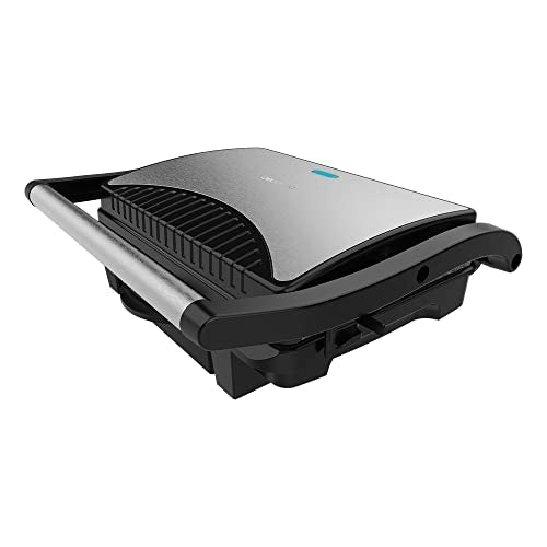Cecotec RocknGrill 1000W Electric Grill in Dark Stainless Steel with non-stick surface