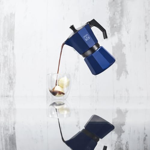 Cecotec Cumbia Mokclassic 300 Blue Aluminium Espresso Maker for 3 Cups - Easy to Clean