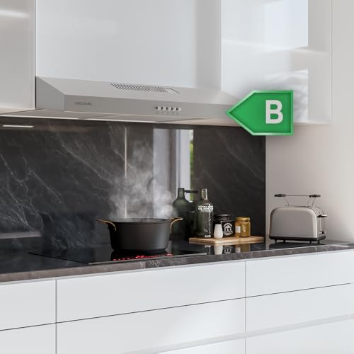 Cecotec 60 cm Wide Bolero Flux CM 602200 Stainless Steel Hood - High Suction Power