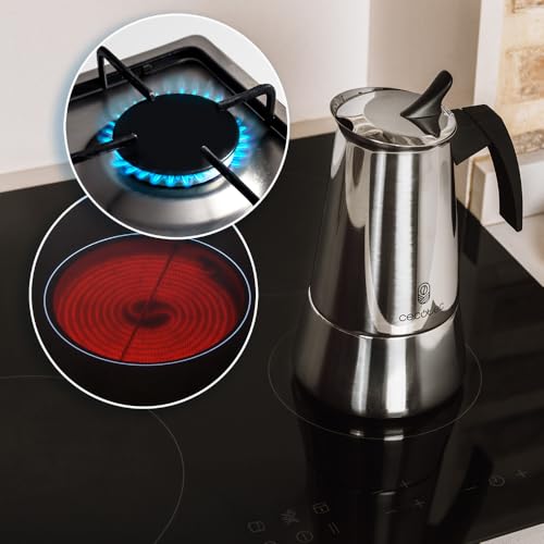 Cecotec Piccolina 400 Italian Coffee Machine - Blue, 200ml Capacity for 4 Cups