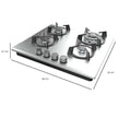 Cecotec Bolero Squad G 4200S Gas Stove - 8000W, 4 Burners, Stainless Steel
