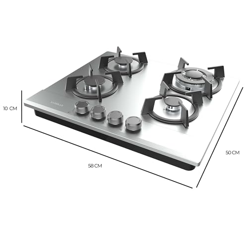 Cecotec Bolero Squad G 4200S Gas Stove - 8000W, 4 Burners, Stainless Steel