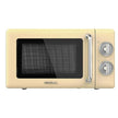 Cecotec Proclean 3010 Retro Yellow Microwave with stainless steel finish and vintage design
