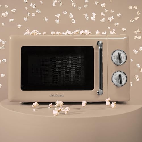 Cecotec ProClean 3110 Retro Beige Microwave With Grill - 20L Capacity