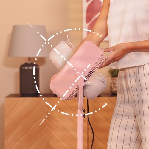 Cecotec EnergySilence 250 ClassicStyle Pink Pedestal Fan - High Power 25W