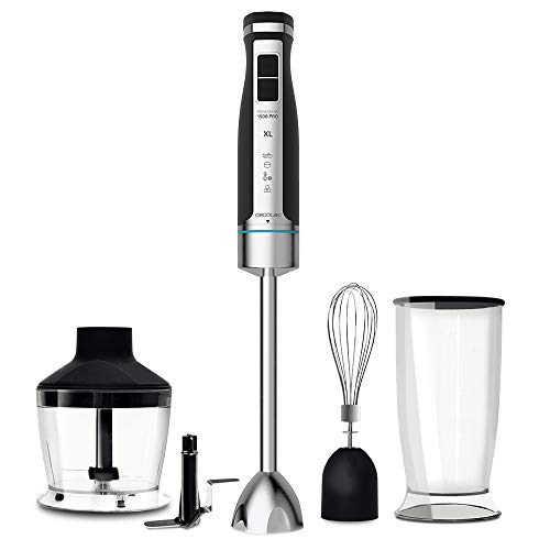 Cecotec PowerGear 1500 XL Pro Hand Blender with titanium blades and extra wide base