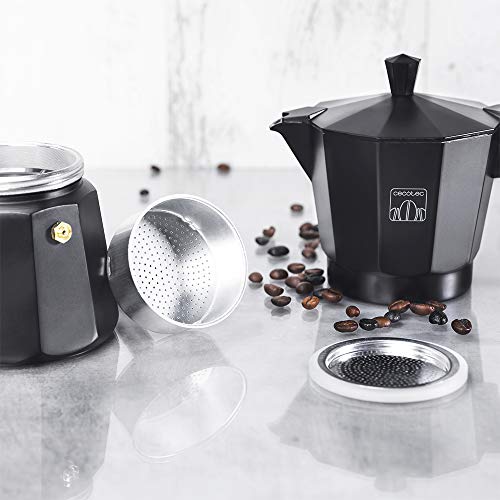 Cecotec Cumbia Mokclassic 300 Black Coffee Maker - 3 Cups, Easy to Clean