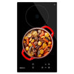 Cecotec 2-zone ceramic hob in black and white with touch control features