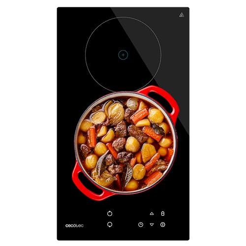 Cecotec 2-zone ceramic hob in black and white with touch control features
