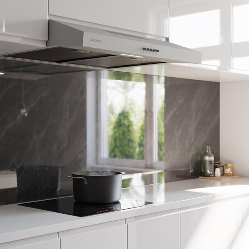 Cecotec 60 cm Wide Bolero Flux CM 602200 Stainless Steel Hood - High Suction Power