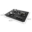 Cecotec Gas Plate 3 Lights for Natural Gas and Butane - Easy to Clean