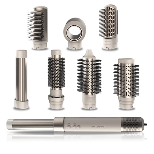 Cecotec CeramicCare AirGlam Hair Dryer Brush with multiple attachments and sleek design