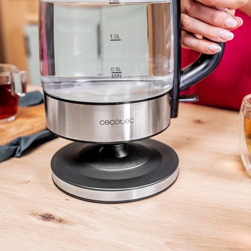 Cecotec ThermoSense 340 Electric Kettle - 1.7L, Durable Glass, 360° Base