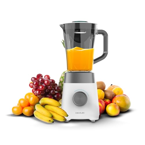 Cecotec Power Black Titanium 1300Max W. Electric Tabletop Mixer with 4 titanium blades and 1.5L pitcher
