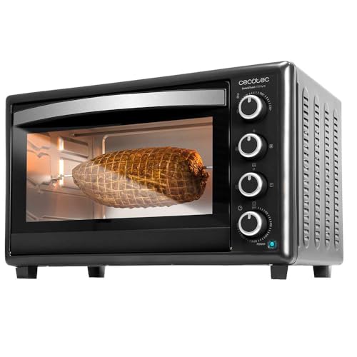 Cecotec Table Oven Bake&Toast 4600 in black with a large capacity and multiple cooking functions