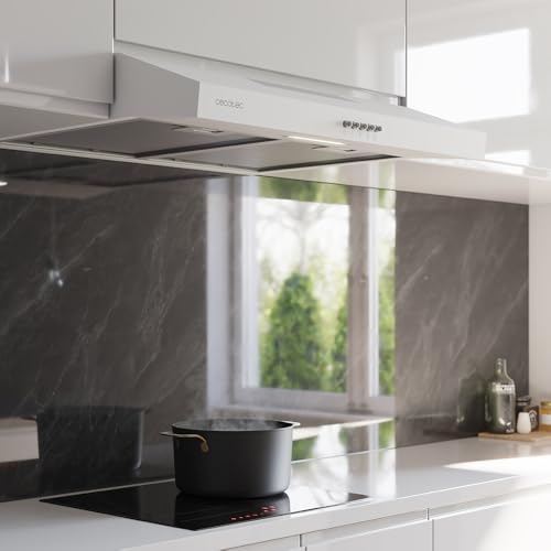 Cecotec 60 cm Wide Bolero Flux CM 602200 White Extractor Hood - High Suction Power