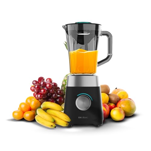 Cecotec Power Black Titanium Jug Blender with 4 titanium blades and large capacity jug