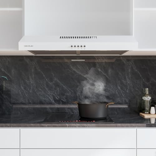 Cecotec 60 cm Wide Bolero Flux CM 602200 White Extractor Hood - High Suction Power