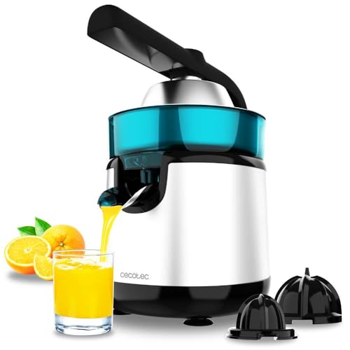 Cecotec Essential Vita Hyden 120 Electric Citrus Juicer in black with detachable cones