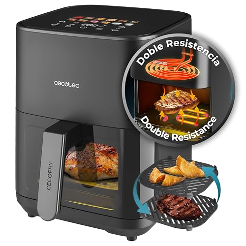 Cecotec Heißluftfritteuse Cecofry&Grill Duoheat 4000 with grill and viewing window