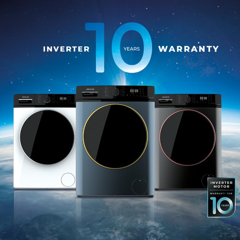 Cecotec Washing Machine 10Kg - Efficient Steam Cleaning