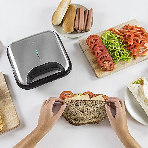Cecotec Sandwich Maker With Non-Stick Coating - Perfectly Toasted Sandwiches